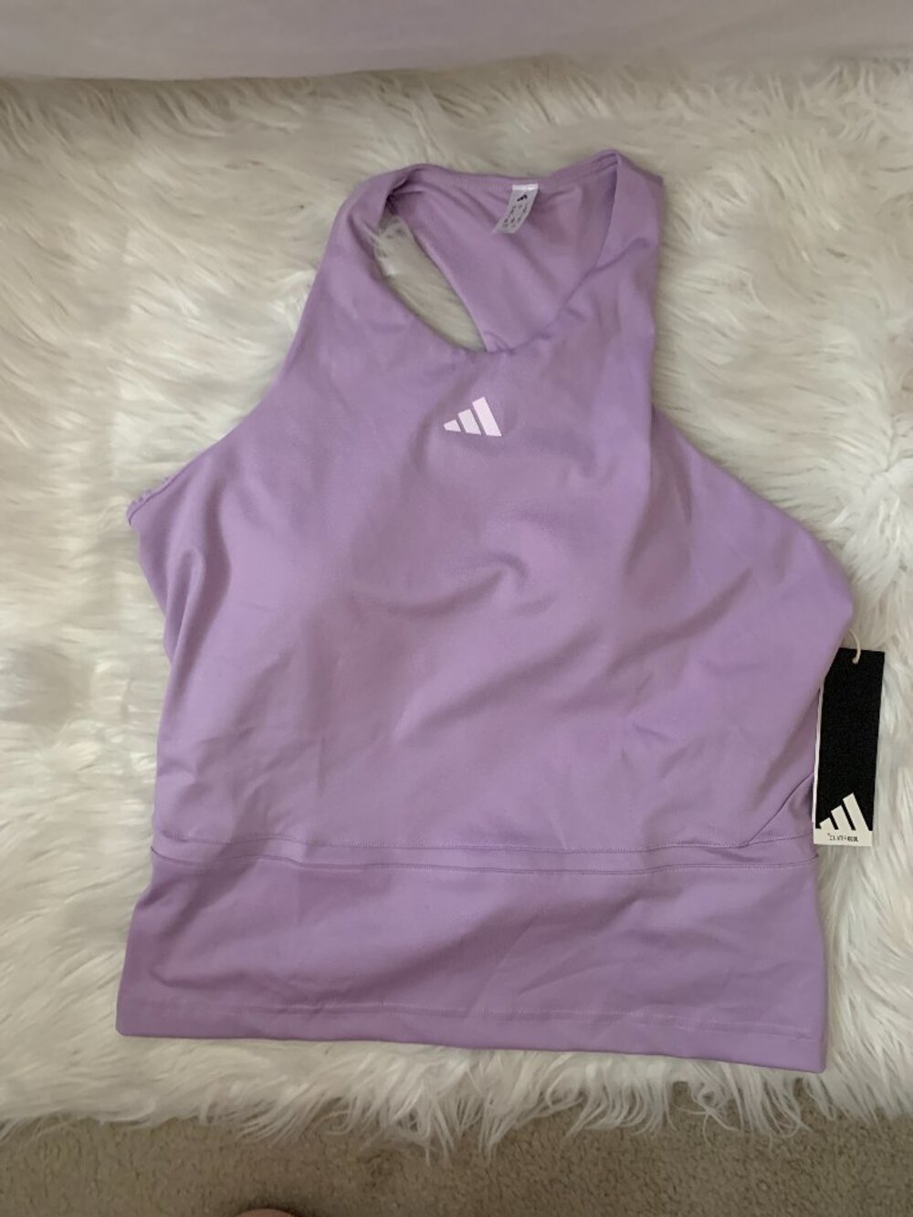 ADIDAS Mid-Length Tennis Y-Tank Top in Powder Plum Sz LARGE